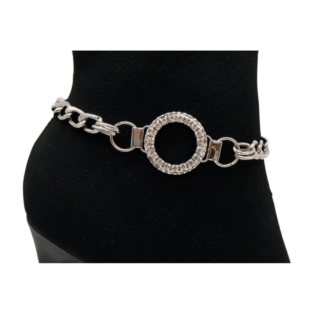 New Women Silver Metal Boot Chain Bracelet Shoe Circle Charm Anklet Jewelry Sexy